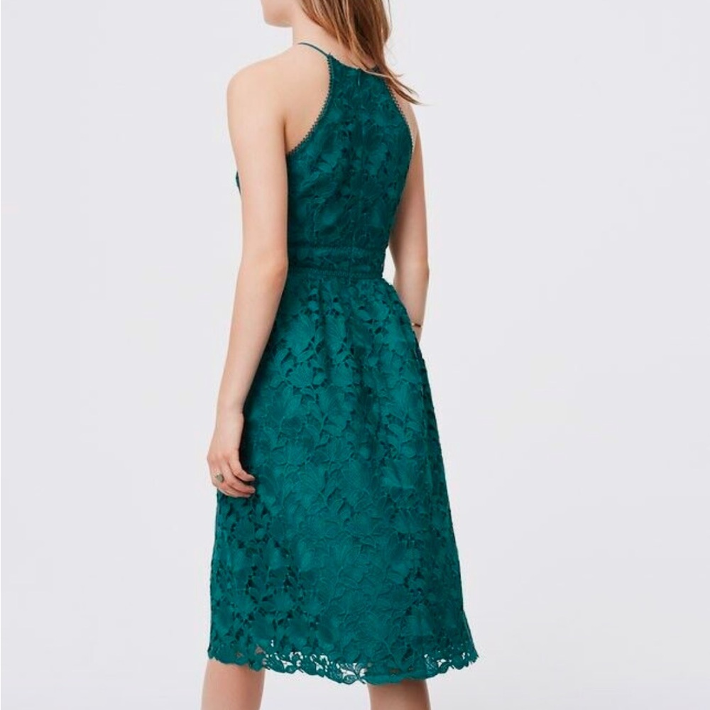 Ann Taylor Loft Green Lace Dress
